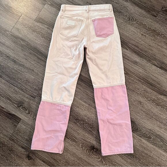 GANNI Pink Denim Core Lovy Straight-Leg Jeans - Picture 7 of 10